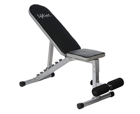 Image of Lifeline Fitness HG-005 Home Gym with LB-311 Adjustable Bench (8 Levels), Multipurpose All in One Home Gym Workout Combo