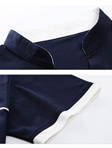 Image of Lavnis Men's Casual Tracksuit T-Shirts and Shorts Running Jogging Athletic Sports Set Blue L
