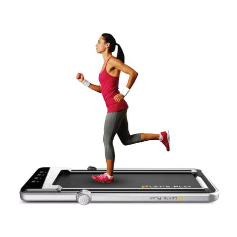 Image of LET'S PLAY® LP-WPAD Smart Foldable Treadmill 2.5HP (4HP Peak) DC Motorized Treadmill Under Desk Walking Pad Treadmill for Home Use Pre-Installed with Interactive LED Display, Foot Sensing Speed Control, Remote and App Control (Black) For Further Query cal