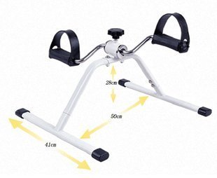 Image of Klapp Pedal Exercise Mini Bike,Cycle Aid with Adjustable Resistance Ab Care King Toner (White)