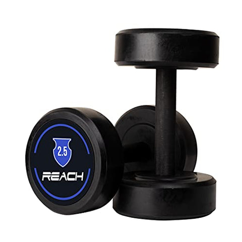 Image of Reach round dumbbell weights for strength training at home and gym ( 2.5kg pair )