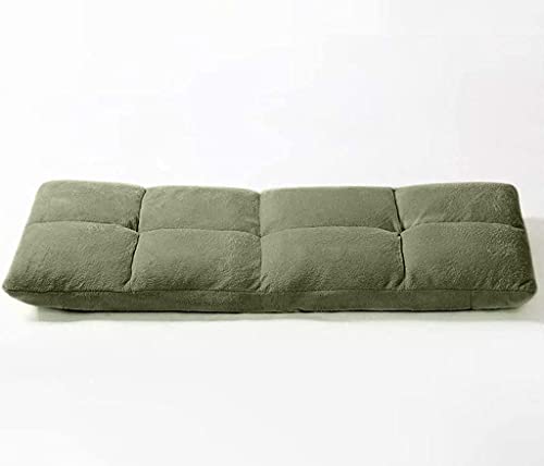 CosyLabs Plush Floor Chair - Radiant | Multi-Angle Adjustable Back Rest | Reinforced Back Support | Bed Chair | Gaming Chair | Meditation Chair | Work from Home | 46 inch (Green)