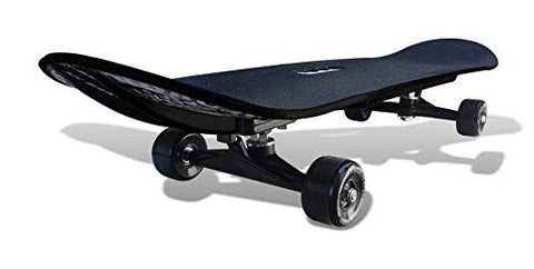 Image of jaspo Polyurethane Hurricane Ollie Quilt Fiber Skateboard Suitable for Age Group Above 10 Years with 100 kg Weight Handling Capacity (Black, 31x8 Inch)