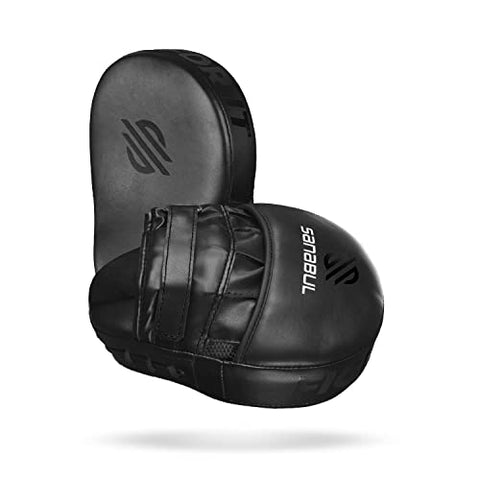 Image of Sanabul Essential Curved Boxing MMA Punching Mitts (Allblack)