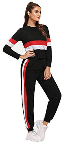 Image of Galani Yoga Suit For Sports Gym Dancing Workout Aerobic Fitness Breathable Fabric Top & Leggings For Women Comfortable Ankle-Length Yoga Wear (Black, M)