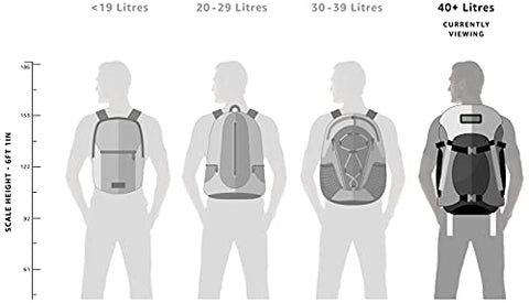 Image of Wildcraft 45 Ltrs Grey and Orange Rucksack (8903338073864), Large