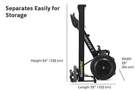 Image of Concept 1 Row Erg with PM5 (Standard Legs, Black)