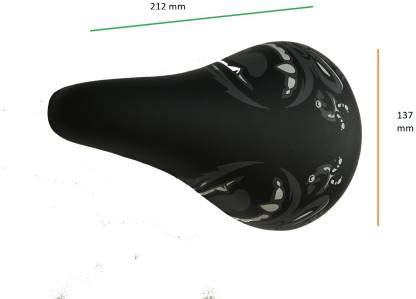 Image of ShreNik Classy Looks PU Cushion Form Saddle Seat for 12T, 14T, 16T, 20T Size Bicycle, Kids Cycle (Multicolour)
