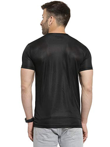 Image of Scott International AWG All Weather Gear Men's Polyester Round Neck T-Shirt (AWGDFT-BL-S, Black)
