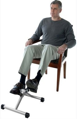 Image of Klapp Pedal Exercise Mini Bike,Cycle Aid with Adjustable Resistance Ab Care King Toner (White)