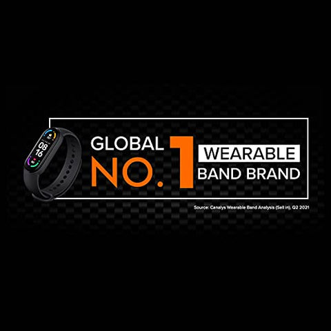 Image of Xiaomi Mi Smart Band 6, 50% Larger 1.56" AMOLED Screen, SpO2 Tracking, Continuous HR, Stress and Sleep Monitoring, 30 Sports Modes, PAI, Women's Health, Quick Replies, 5ATM Water Resistant, Black