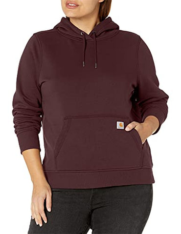 Image of Carhartt Women's Clarksburg Pullover Sweatshirt (Regular and Plus Sizes), Fudge Heather, X-Small