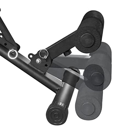 Image of GYMENIST Exercise Bench Adjustable Foldable Compact Workout Weight Bench Easy to Carry NO Assembly Needed, Black-Orange (FOLD-110B)