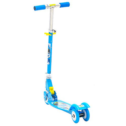 Image of GoodLuck Baybee Skate Scooter for Kids 3 Wheel Lean to Steer 3 Adjustable Height with Suspension for Kids Boys & Girls- Blue