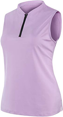 Image of CHICHO Polo Shirts for Women,Mama Like UV Sport Top Sun Protection Golf Sleeveless Tops T-Shirt Moisture Wicking UPF50+ Tennis Tank Top Dry Fit Clothes Summer Wear Pink Large