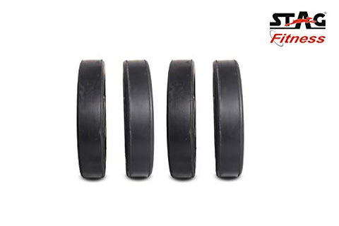 Image of Stag Fitness 4 kg (1kg x4) Rubber Weight Plates 30 MM, Rubber Weight Plates for Professional Gym Training