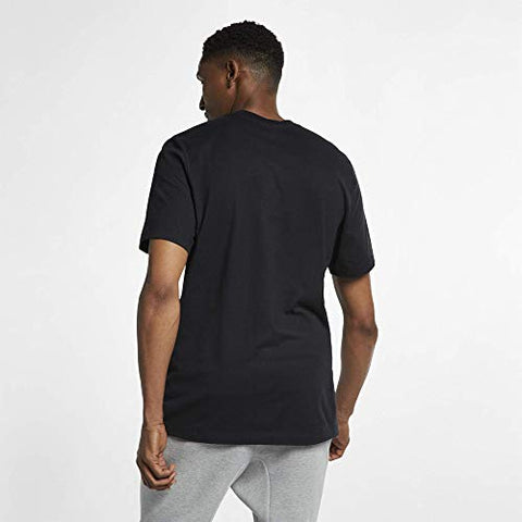 Image of Nike Men's Sportswear Just Do It. T-Shirt, Shirts for Men with Classic Fit, Black/Mystic Red/Platinum Tint, L