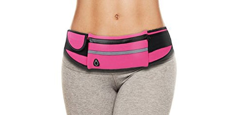 Image of dimok Running Belt Waist Pack - Water Resistant Runners Belt Fanny Pack for Hiking Fitness – Adjustable Running Pouch for All Kinds of Phones iPhone Android Windows