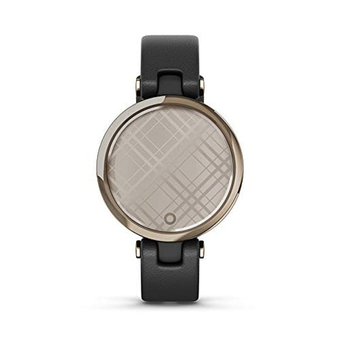Image of Garmin Women's Smartwatch Lily - Creamgold Black Leather