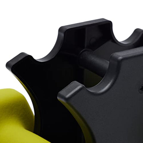 Image of AmazonBasics 32-Pound Dumbbell Set of 6 Dumbbells with Stand, Neoprene, Multicolour