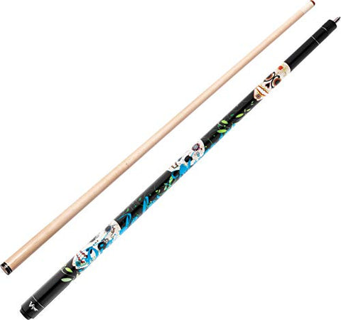 Image of Viper Underground 58" 2-Piece Billiard/Pool Cue, Dia De Los Muertos, 18 Ounce