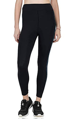 Image of UNBEATABLE Stretchable Gym wear Sports Leggings Ankle Length Workout Tights | Sports Fitness Yoga Track Pants for Girls & Women (Large, Blue)