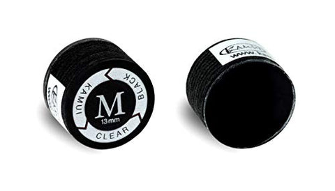 Image of KAMUI Clear Black Laminated Pool Billiard CUE TIP - 1 pc (Medium, 13 mm)