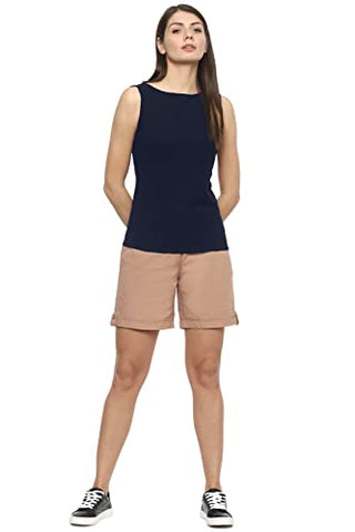 Image of Van Heusen Woman Women's Plain Regular fit T-Shirt (VWCTURGB651500_Navy Small)