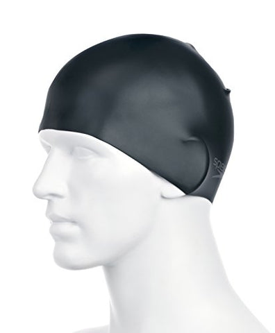 Image of Speedo Unisex-Adult Plain Moulded Silicone Swimcap
