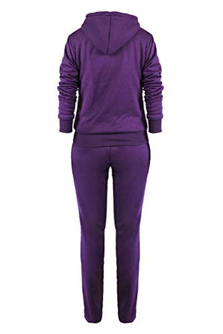Image of Womens Jogging Suits 2 Piece Sweatsuits Set Heavyweight Sweatshirt & Sweatpants Full Zip Hoodie Tracksuits