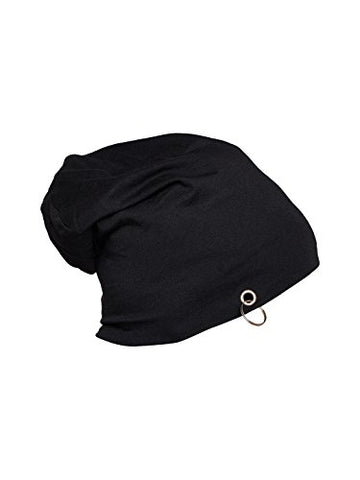 Image of Vimal Jonney BLACK Men Beanie Cap PACK OF 1-RING_CAP_BLACK_01