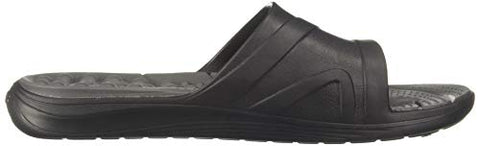 Image of crocs Unisex Adult Reviva Black/Slate Grey Sliders-4 Men/ 5 UK Women (M5W7) (205546-0DD)