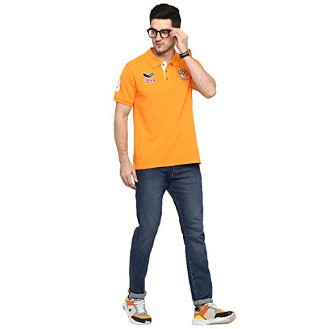 Image of AMERICAN CREW Men's Polo T-Shirt (Orange-AC381-L)