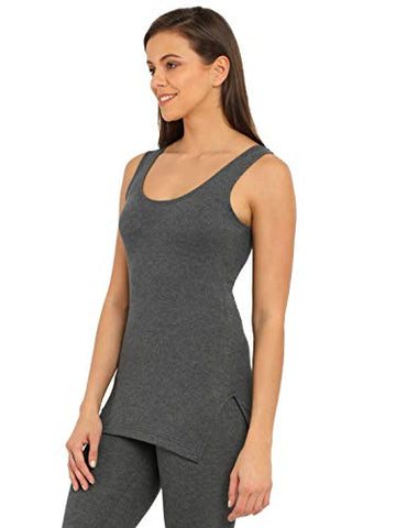 Image of Jockey Women's Snug Fit Thermal Tank Top 2500_Charcoal Melange_S