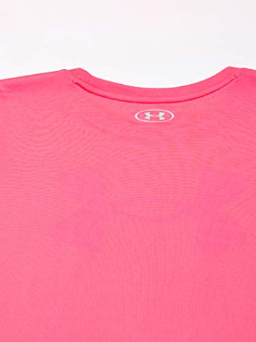 Image of Under Armour Women's Tech Solid Big Logo Short-Sleeve Crew Neck T-Shirt , Cerise (653)/White , X-Small