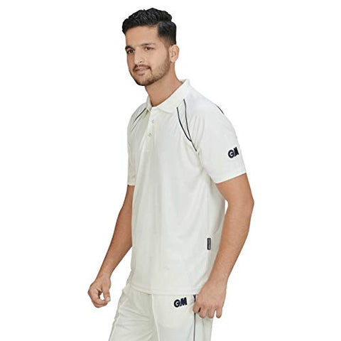 Image of GM 7205 Half Sleeve Cricket T-Shirt Size-X-Large (White/Navy)
