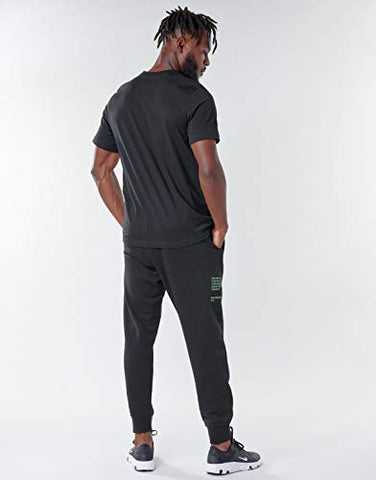 Image of Nike Sportswear Men's T-Shirt, Crew Neck Shirts for Men with Swoosh, Black/University Red/White, M