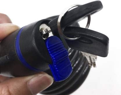 Image of Gadget Deals Key, Combination Bicycle Lock (Assorted Colour, Painted Finish)