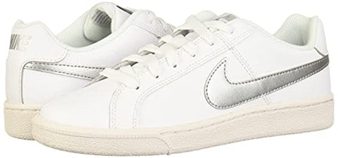 Image of Nike Women's WMNS Court Royale White/Metallic Silver Tennis Shoes-3 UK (36 EU) (5.5 US) (749867-100)