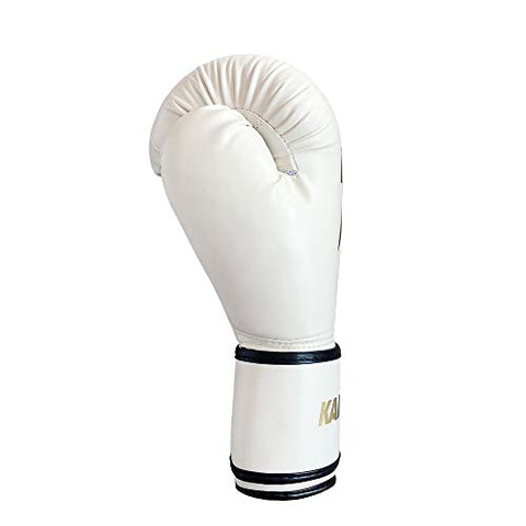 Image of Boxing Gloves (6oz, 8oz, 10oz, 12oz, 14oz, 16oz) Punching Bag Mitts, Muay Thai,UFC MMA Kickboxing Fight Training Gloves by KAIWENDE-BX01 (BJ-White, 12 oz)