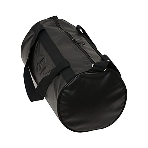 Image of AUXTER Blacky Leatherette Gym Bag Duffel Bag Shoulder Bag for Men and Women Emboss Logo (Black)