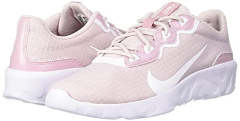 Image of Nike Women's WMNS Explore Strada Barely Rose/White-Plum Chalk Running Shoe-6 Kids UK (CD7091)