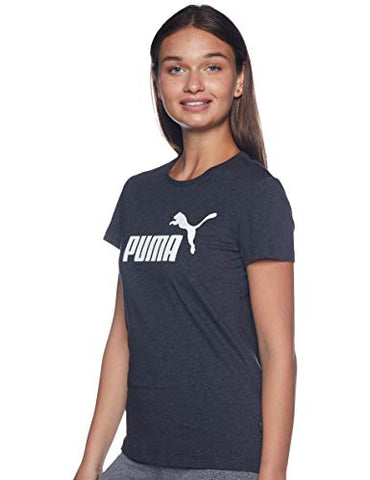 Image of Puma Women's Printed Regular Tee (58677407_Dark Gray Heather XS UK)