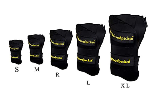 Image of Woodpecker Right Hand Thigh Guard for Cricket,Thigh pad (Black, Large)