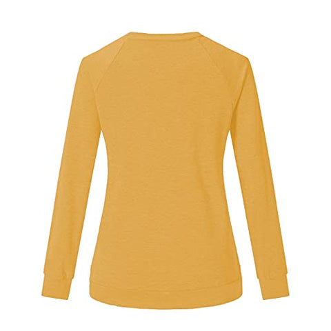 Image of Heymiss Womens Tops Dog Mom Shirt Long Sleeve O Neck Letter Print Sweatshirts Orange S