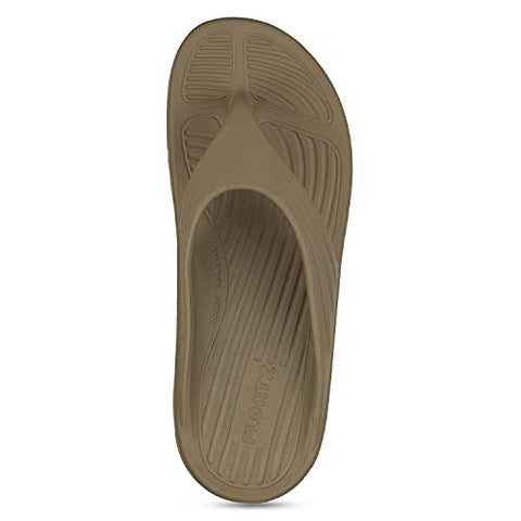Image of Bata Men's FLOATZ THONG Brown Slippers - 8 UK (8712022)
