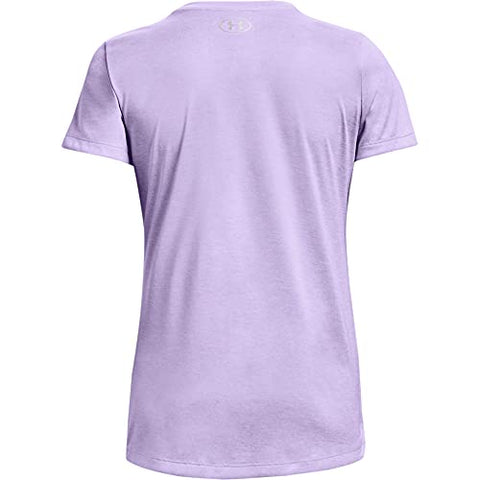 Image of Under Armour Women's Tech Twist T-Shirt , Purple Tint (532)/Metallic Silver, X-Small