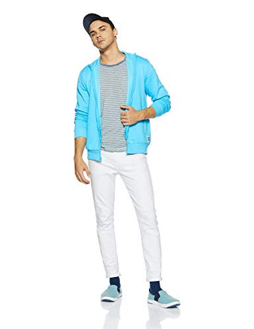 Image of Amazon Brand - Symbol Men's Cotton Blend Round Neck Sweat shirt (AW18MNSSW03I_Aqua Blue_Small_Aqua Blue_S)