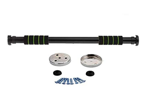 Image of GOCART WITH G LOGO Nonslip Carbon Steel Doorway Gym Bar, Pull-up Bar for Home, Mountable, Adjustable in Length, (Green, Size 63-95)