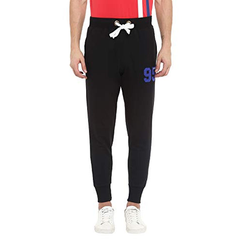Image of Alan Jones Clothing Men's Slim Fit Track pants(JOG18-D95-BCK-S_Black_Small)